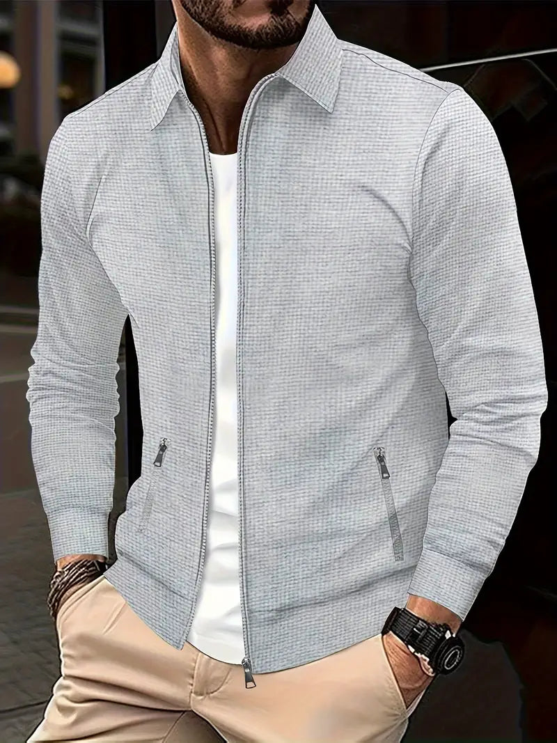 Men's Zip-Up Casual Shirt