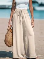 Women's Wide-Leg Tie-Waist Trousers