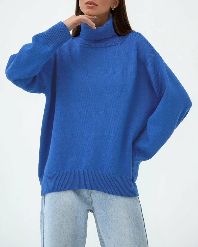 Women's Dropped-Shoulder Roll Neck Jumper