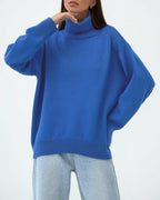 Women's Dropped-Shoulder Roll Neck Jumper