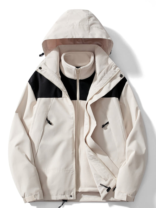 Men's 3 in 1 Hooded Winter Jacket