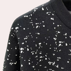 Men's Ribbed-Trim Printed Jumper