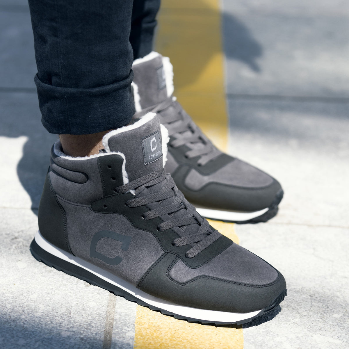 Men's Warm Lined High-Top Shoes