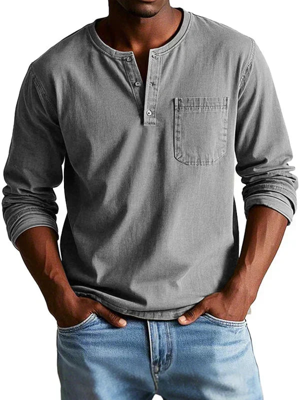 Men's Relaxed Long Sleeve Henley