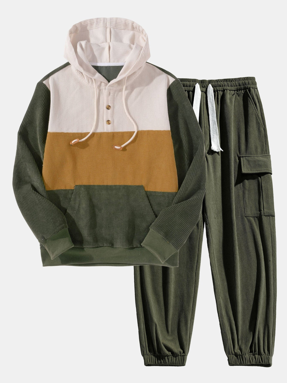 Men's Corduroy Cargo Tracksuit