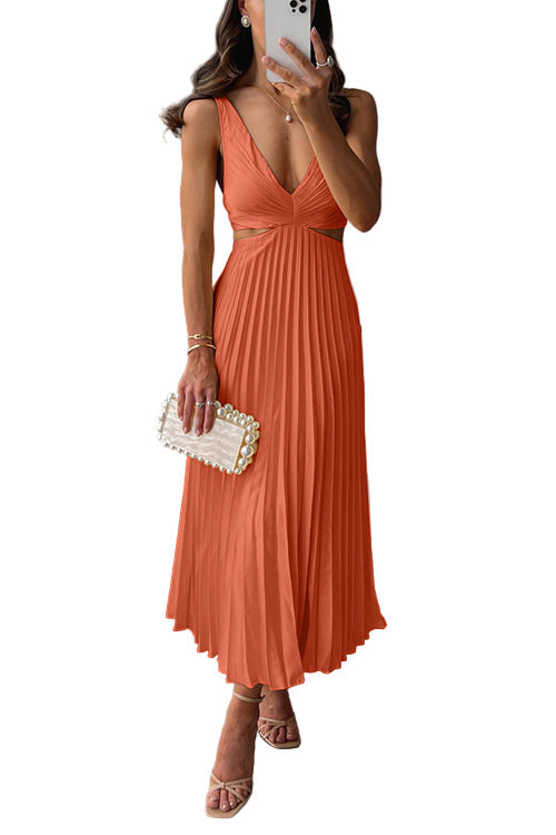 Women's Pleated Maxi Dress