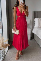 Women's Pleated Maxi Dress