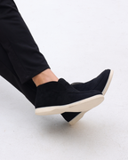 Men's Contrast Sole Suede Loafers