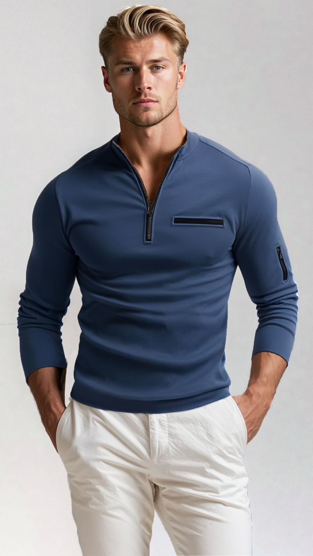 Men's Utility Pocket Quarter Zip Jumper