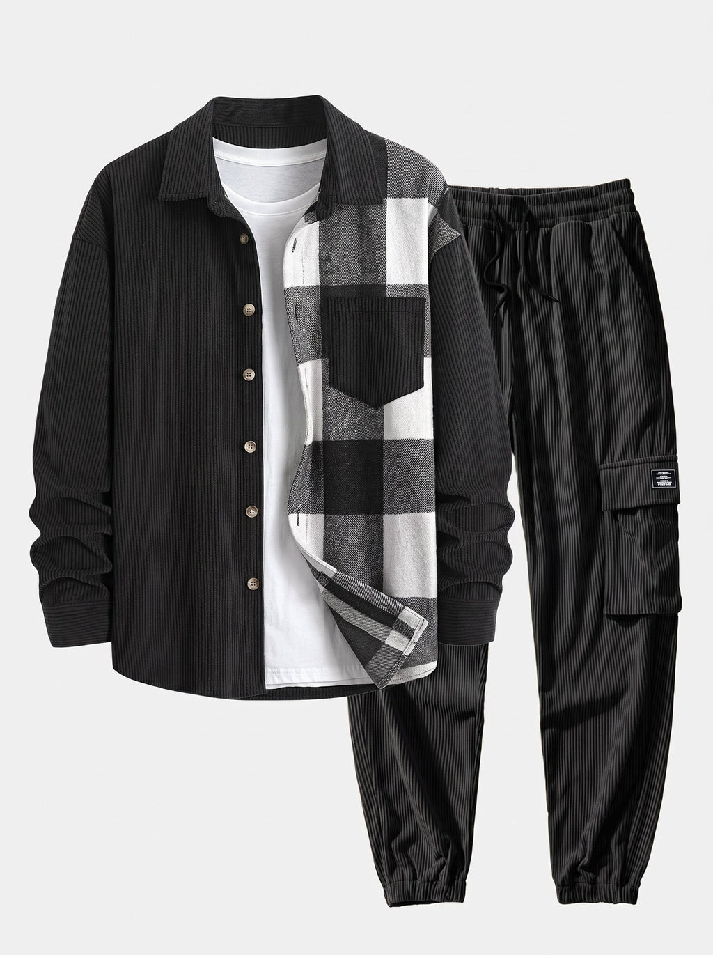 Men's Corduroy Two-Piece Jogger Set