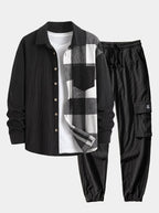 Men's Corduroy Two-Piece Jogger Set