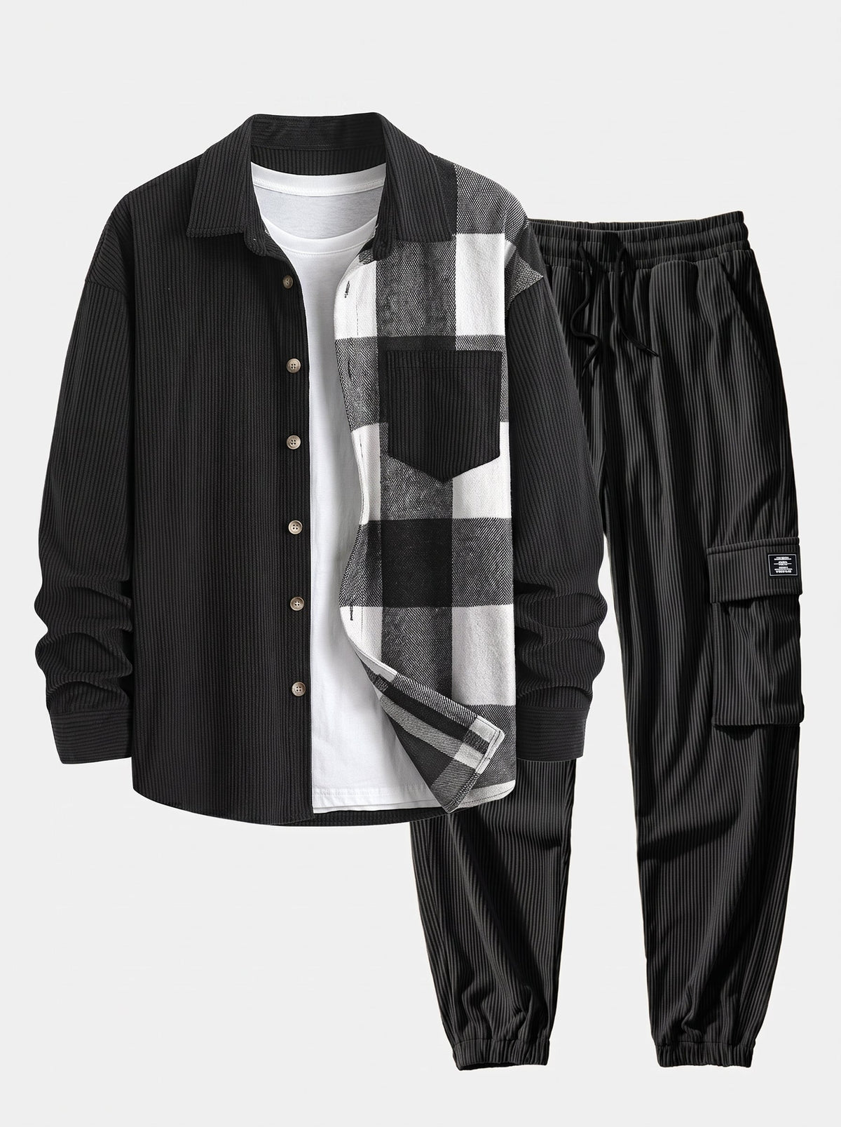Men's Corduroy Two-Piece Jogger Set