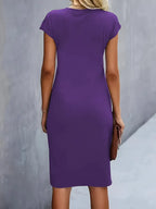 Women's Ruched Bodycon Midi Dress