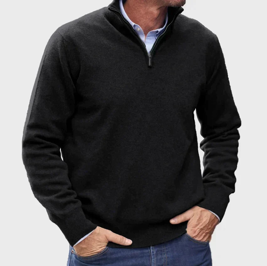 Men's Refined Knit Quarter Zip Jumper