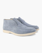 Men's Contrast Sole Suede Loafers