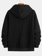 Men's Jacquard Zip Hoodie Tracksuit