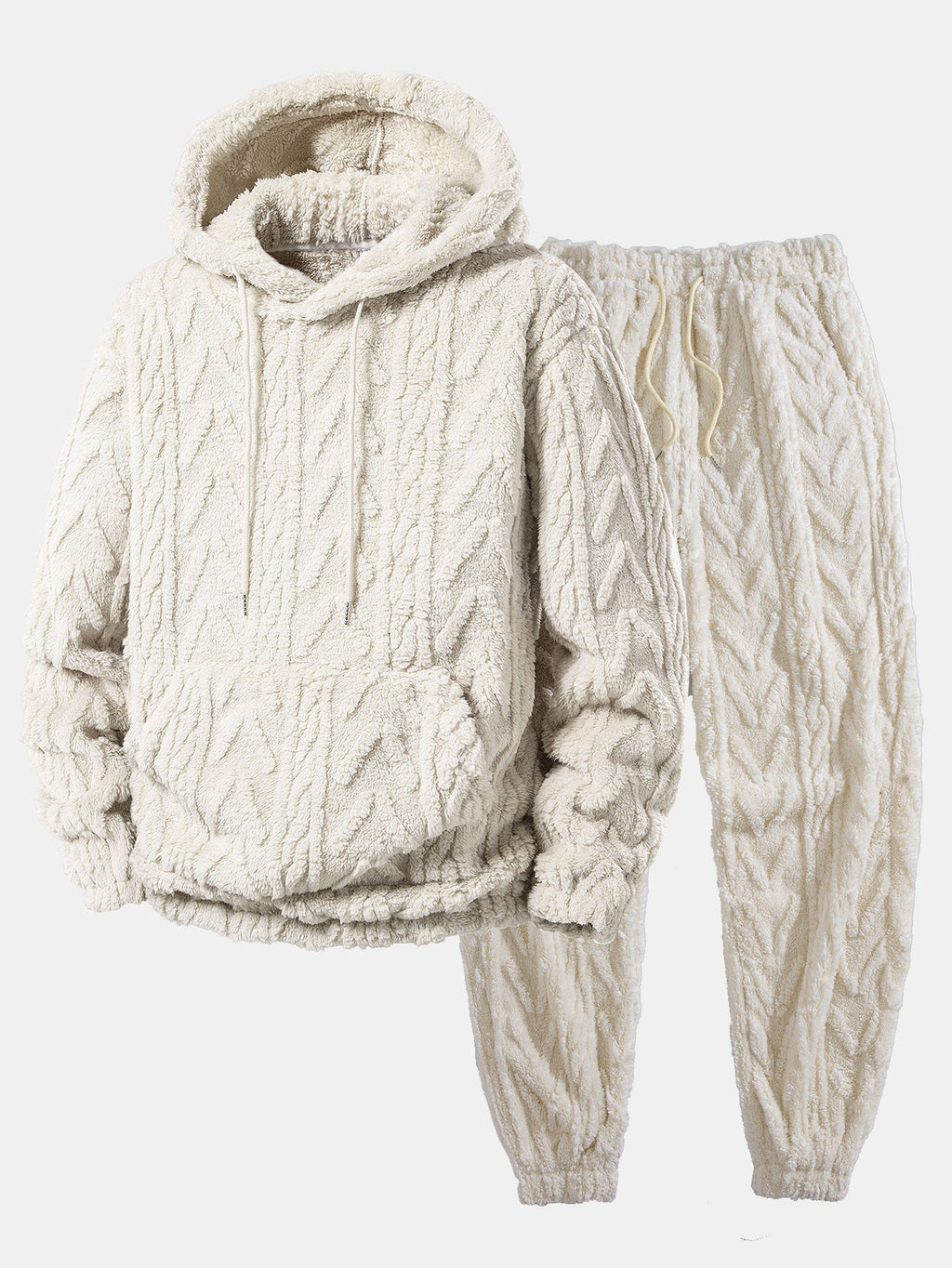 Men's Relaxed Teddy Two Piece Set