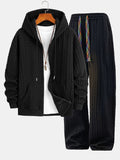 Men's Jacquard Zip Hoodie Tracksuit