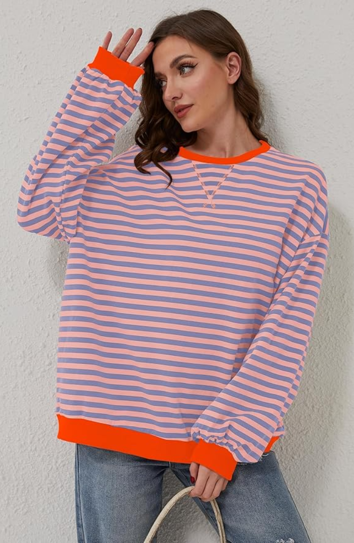 Women's Printed Crew-Neck Sweatshirt