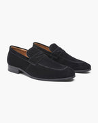 Men's Sleek Suede Penny Loafers