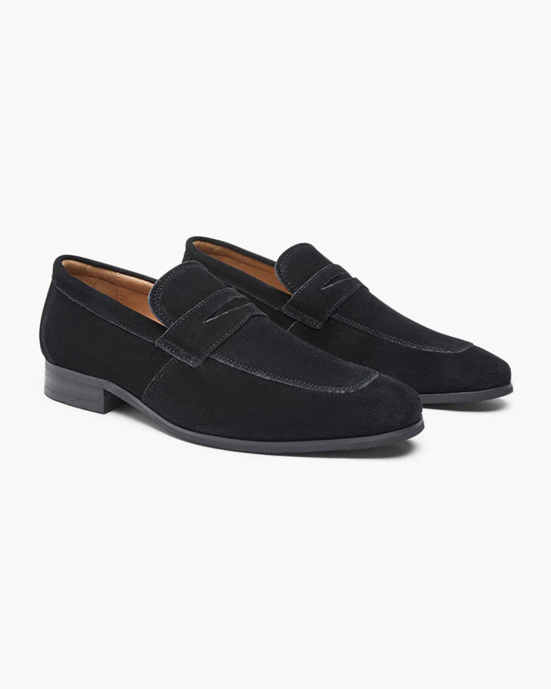 Men's Sleek Suede Penny Loafers