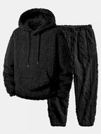 Men's Teddy Textured Relaxed Tracksuit