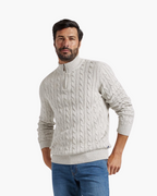 Men's Cable Knit Half Zip Jumper