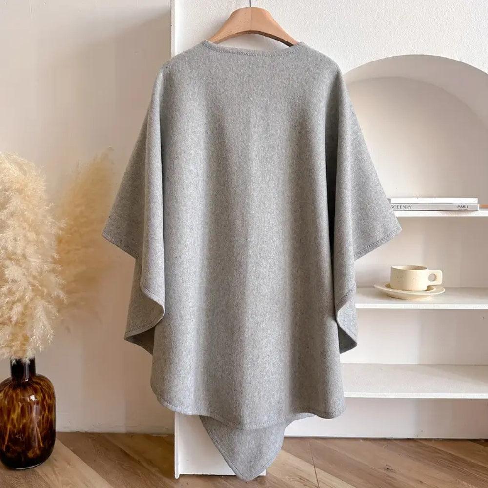 Women's Belted Poncho Coat