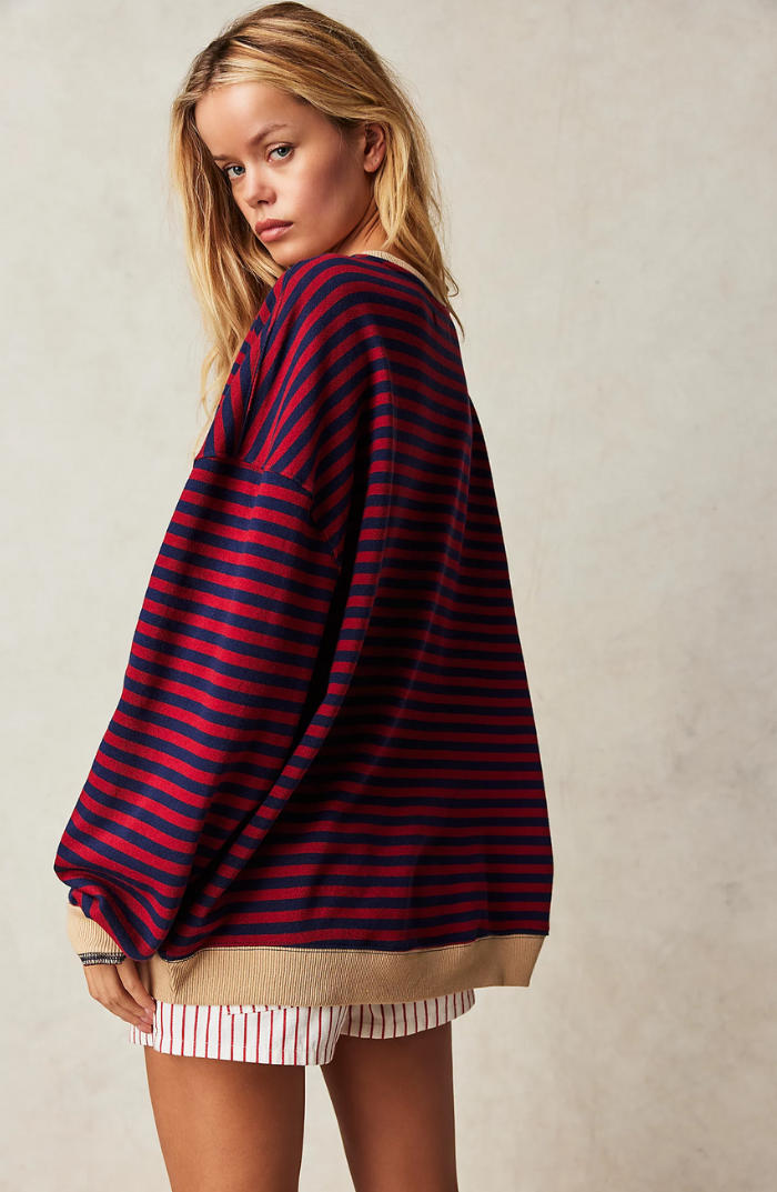 Women's Printed Crew-Neck Sweatshirt