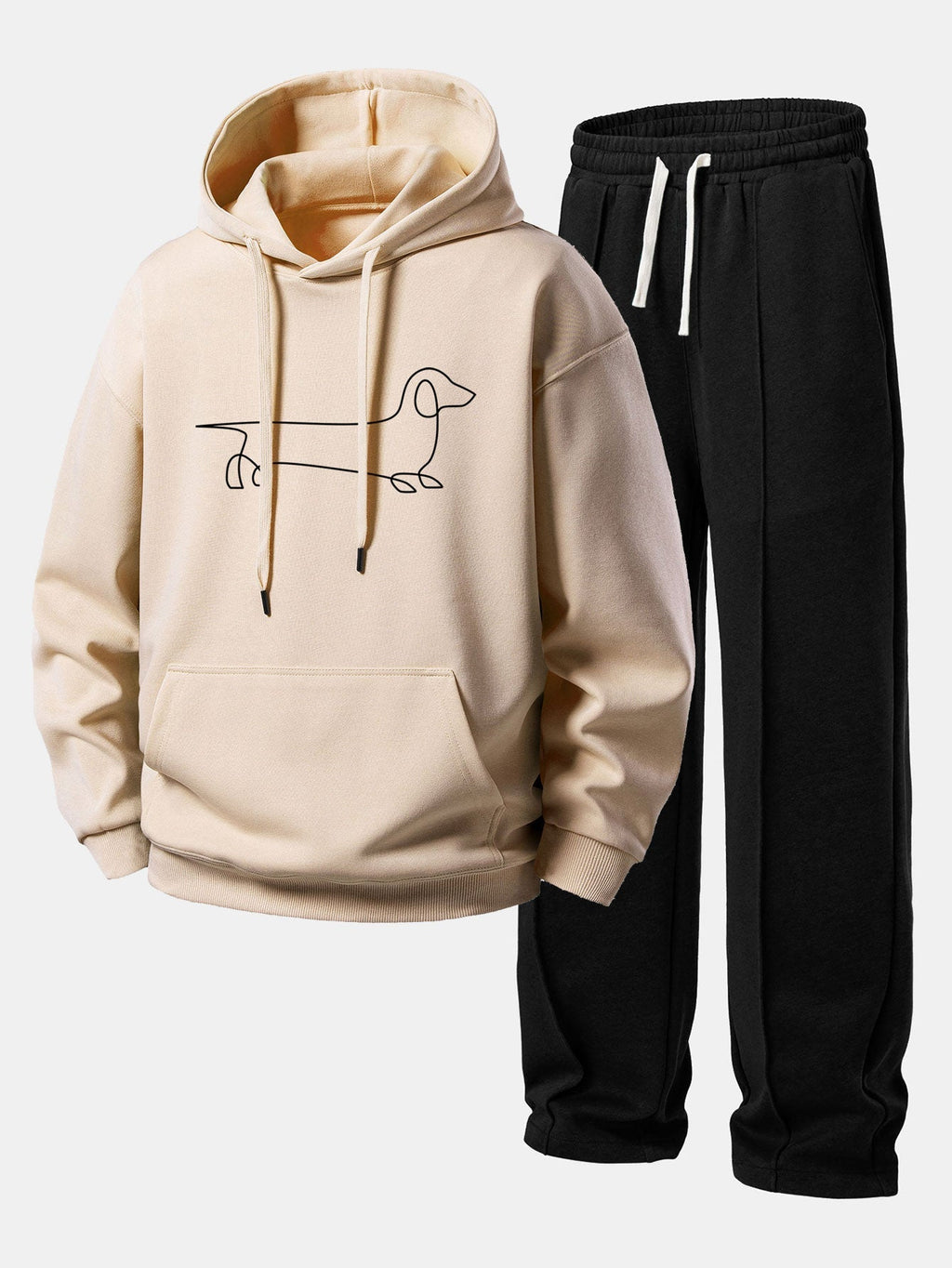 Men's Straight Leg Hoodie Tracksuit
