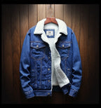 Men's Denim Fur Lined Jacket