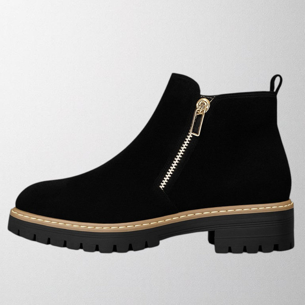 Women's Round-Toe Side-Zip Shoes