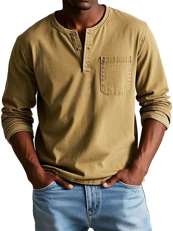 Men's Relaxed Long Sleeve Henley