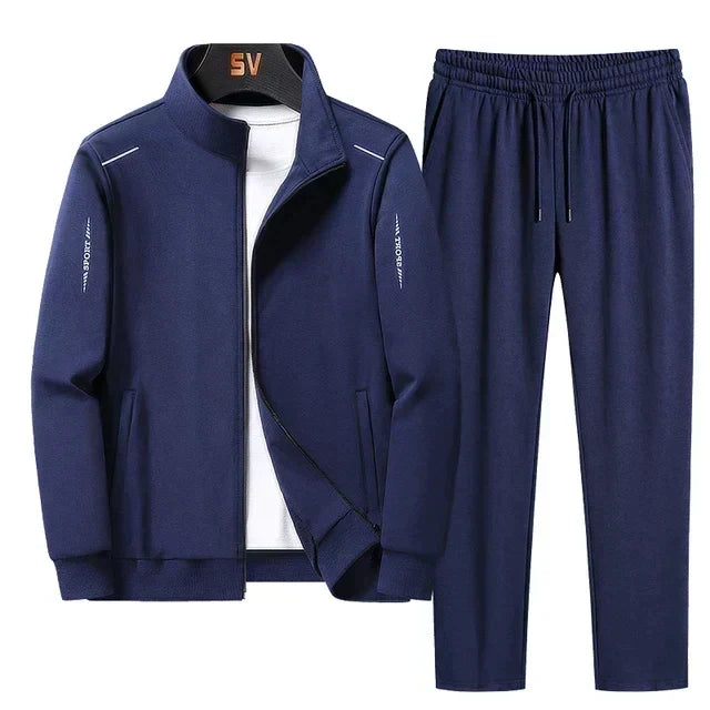 Men's Regular Fit Zip Tracksuit Set