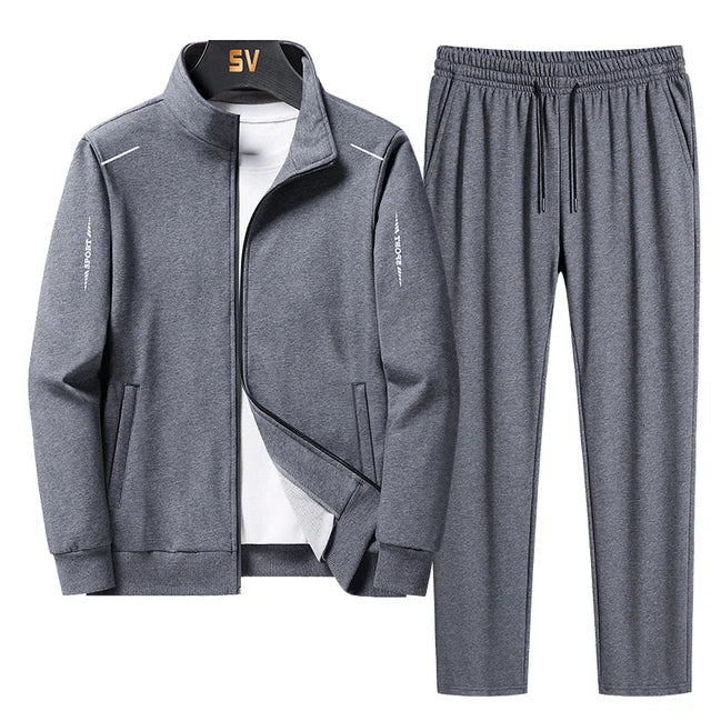 Men's Regular Fit Zip Tracksuit Set