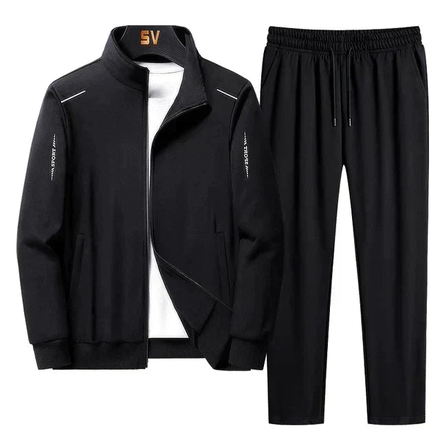 Men's Regular Fit Zip Tracksuit Set