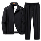 Men's Regular Fit Zip Tracksuit Set