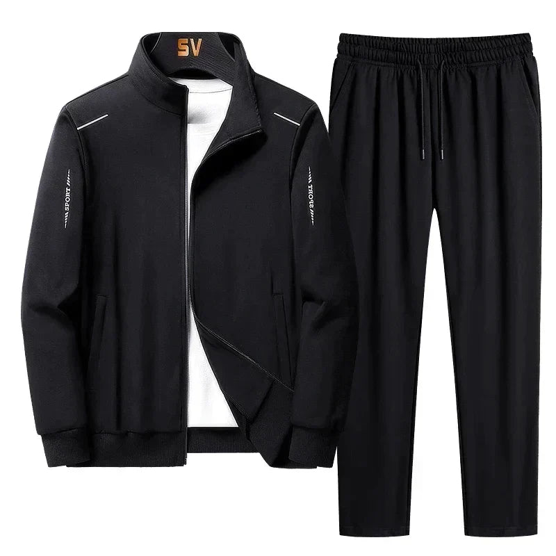 Men's Regular Fit Zip Tracksuit Set