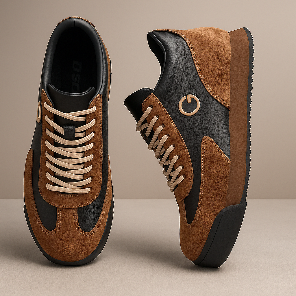 Men's Retro Colour Block Trainers