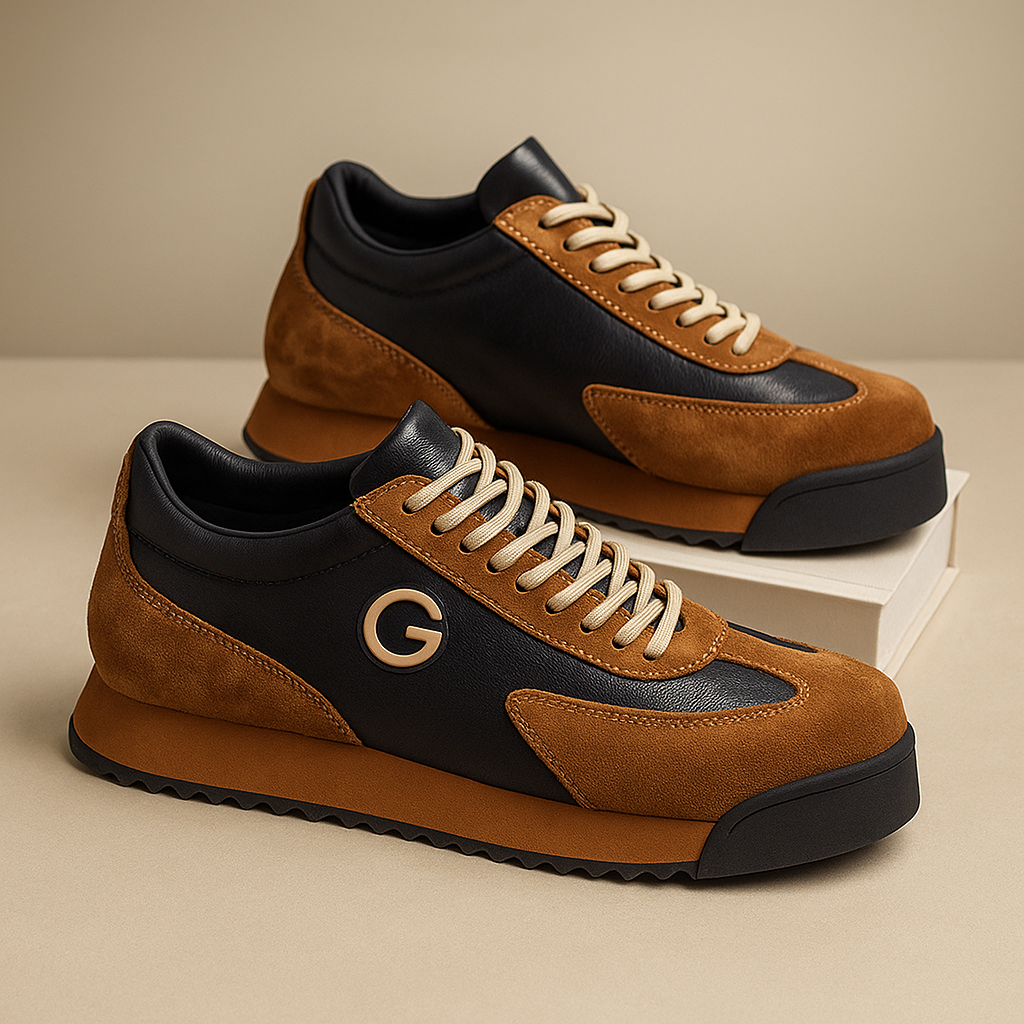 Men's Retro Colour Block Trainers