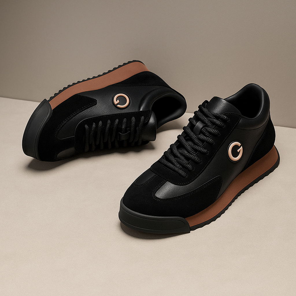 Men's Retro Colour Block Trainers