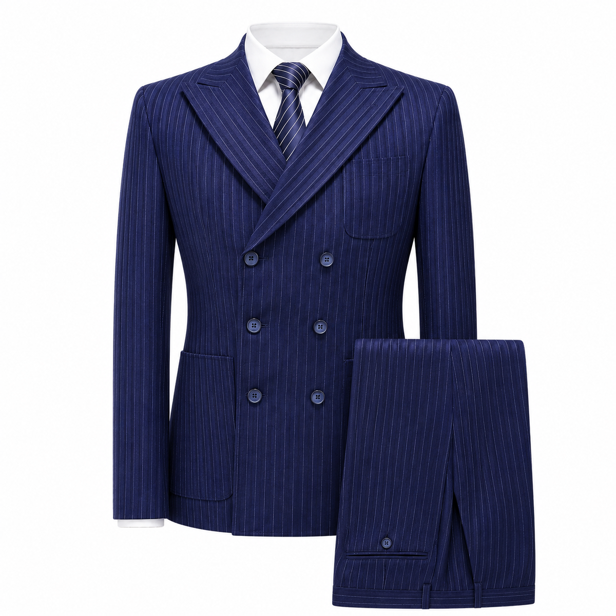 Men's Double Breasted Tweed Suit