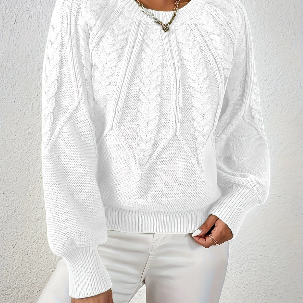 Women's Cable Knit Volume Jumper