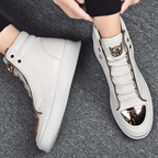 Men's Metallic Toe High-Top Trainers