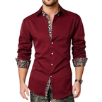 Men's Tailored Shirt with Printed Trim
