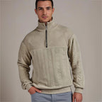 Men's Half Zip Cable Knit Jumper