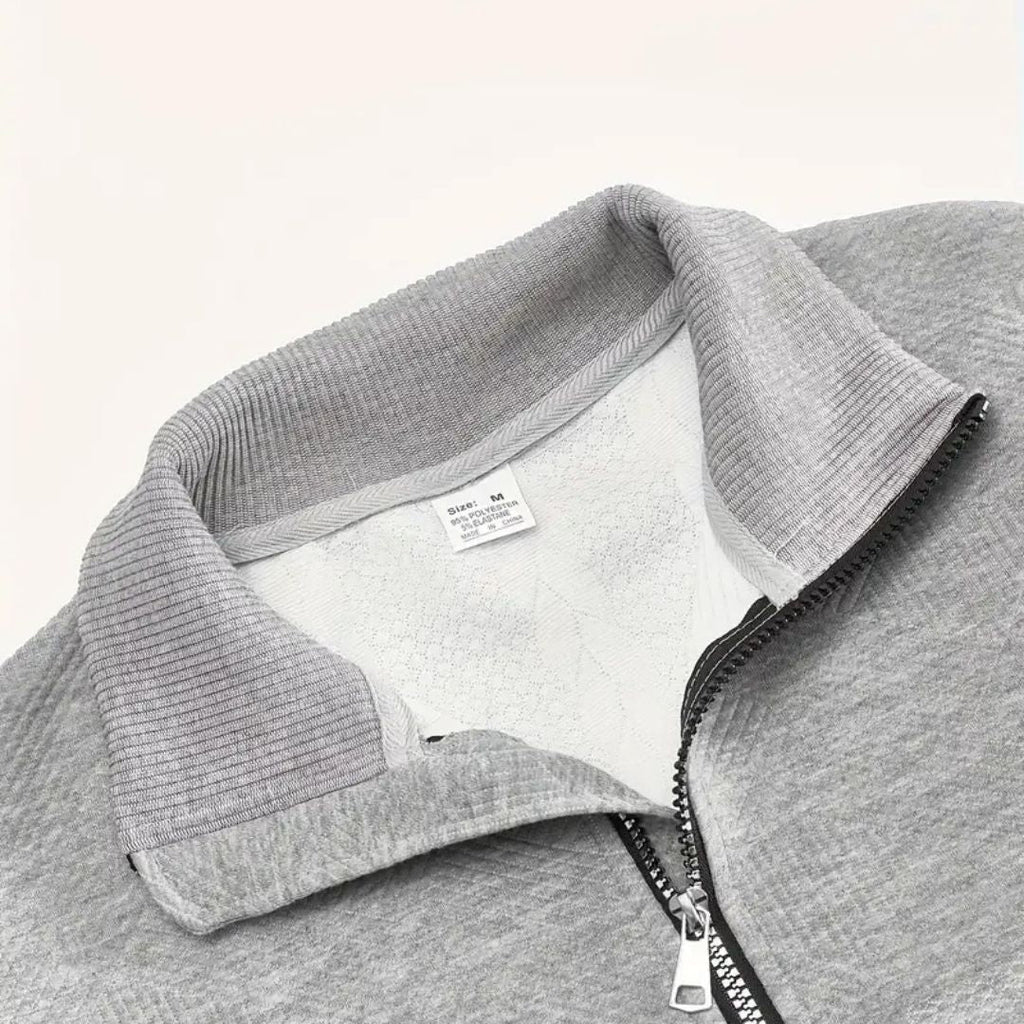 Men's Half Zip Cable Knit Jumper