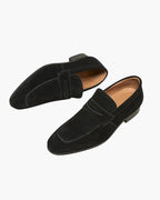 Men's Sleek Suede Penny Loafers