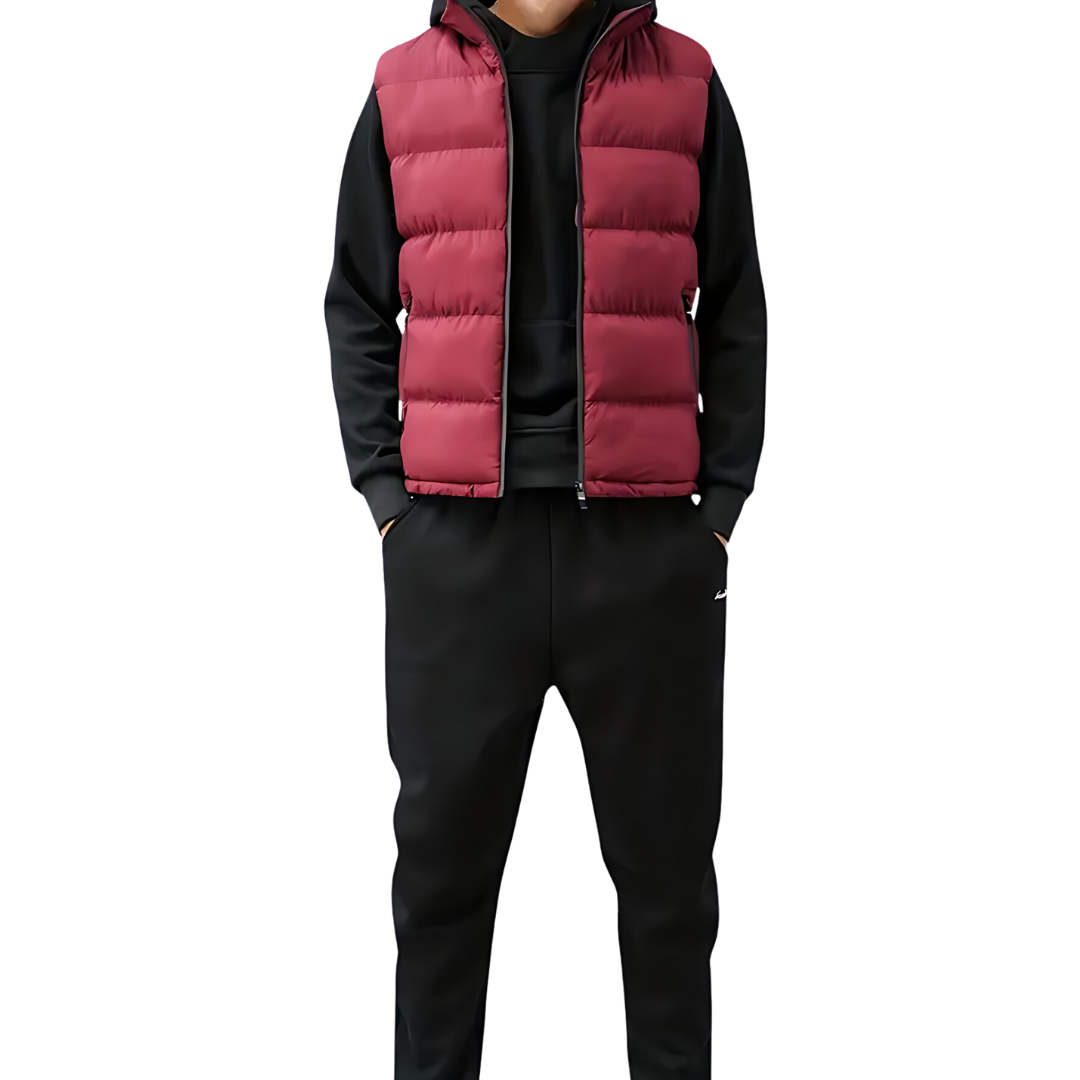 Men's Quilted High Collar Gilet