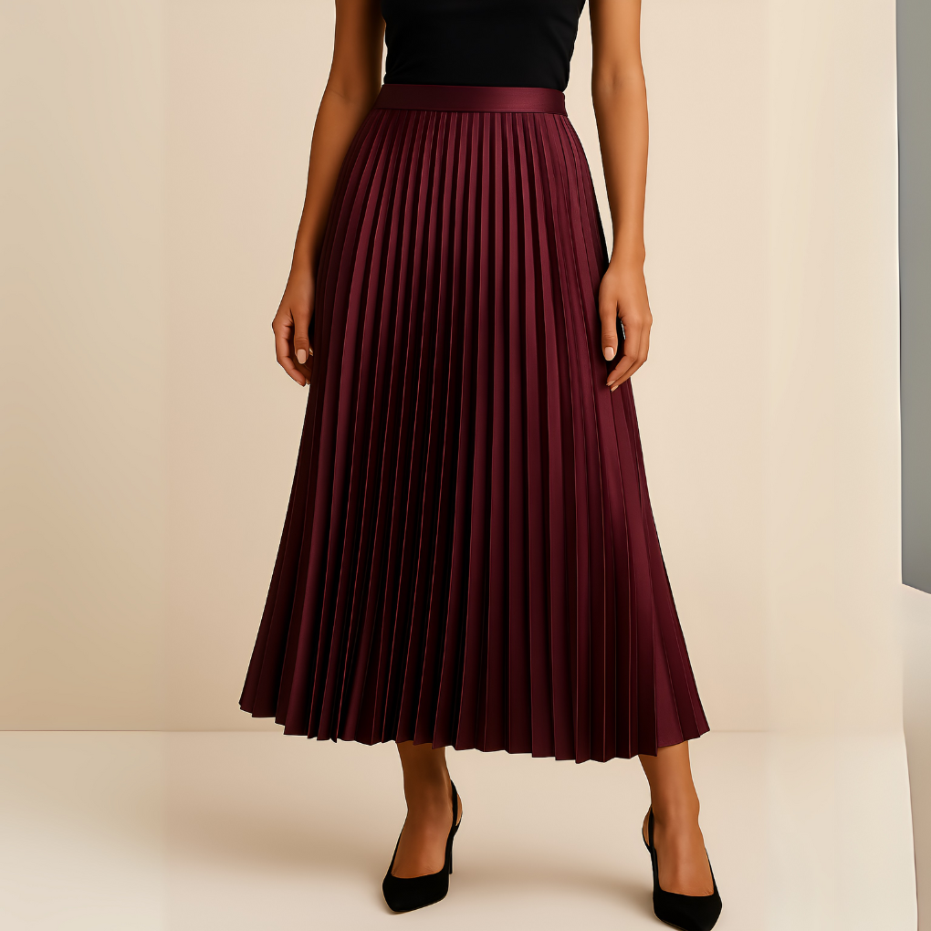 Women's High-Waist Midi Skirt
